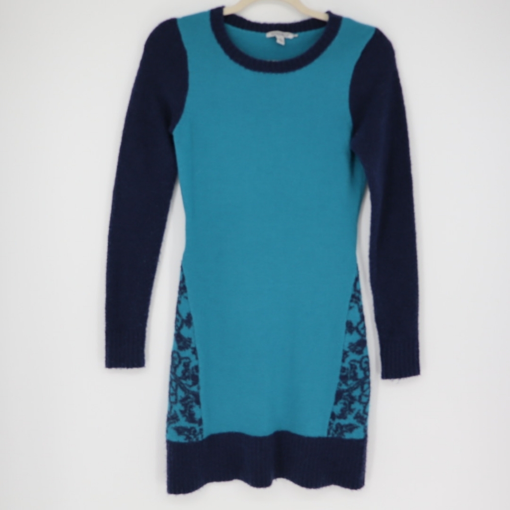 Toad‎ & Co Women's Lucianna Boucle Boiled Merino Wool Sweater Dress Size XS Blue
